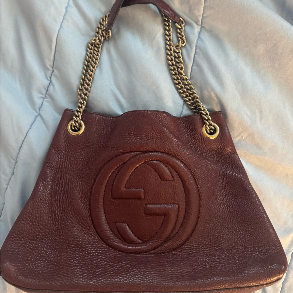 Gucci Burgundy Leather Women's Bag